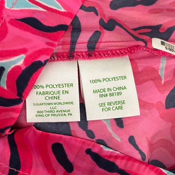 Lilly Pulitzer Deanna Hop Pink Tropical Floral Romper XXS - Picture 5 of 6